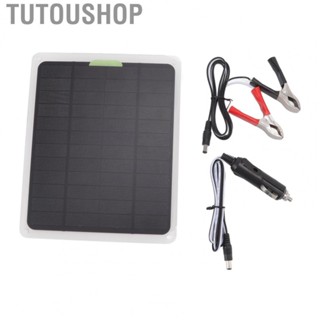 Tutoushop Solar Panel 10W Type-C  Dual USB Output Solar Charging Panel DC12V  For Outdoor Work And Travel