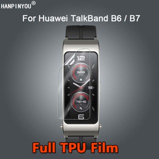 สําหรับ Huawei TalkBand B7 B6 สมาร์ทวอทช์ บางพิเศษ ใส บาง นิ่ม TPU ซ่อมได้ ฟิล์มไฮโดรเจล ป้องกันหน้าจอ - ไม่ใช่กระจกนิรภัย