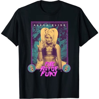 เสื้อยืดแขนสั้น ผ้าฝ้าย 100% พิมพ์ลายหินอ่อน WWE Alexa Bliss พรีเมี่ยม แบบหนา นําเข้า สําหรับผู้ใหญ่ ผู้ชาย ผู้หญิง