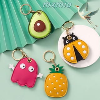 MXMIO Delicate ID Protection Cover Key Case IC Elevator Bus Card Bag Access Control Card Sleeve Protection Cover Keyring Bag Pendant Access Card Holder National Style PU Leather Key Holders