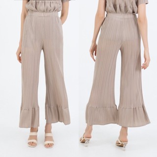 2MUAY PLEAT กางเกงผู้หญิง กางเกงพลีทคุณภาพ รุ่น GJO3672 10สี FREE SIZE FLARED PLEAT PANT