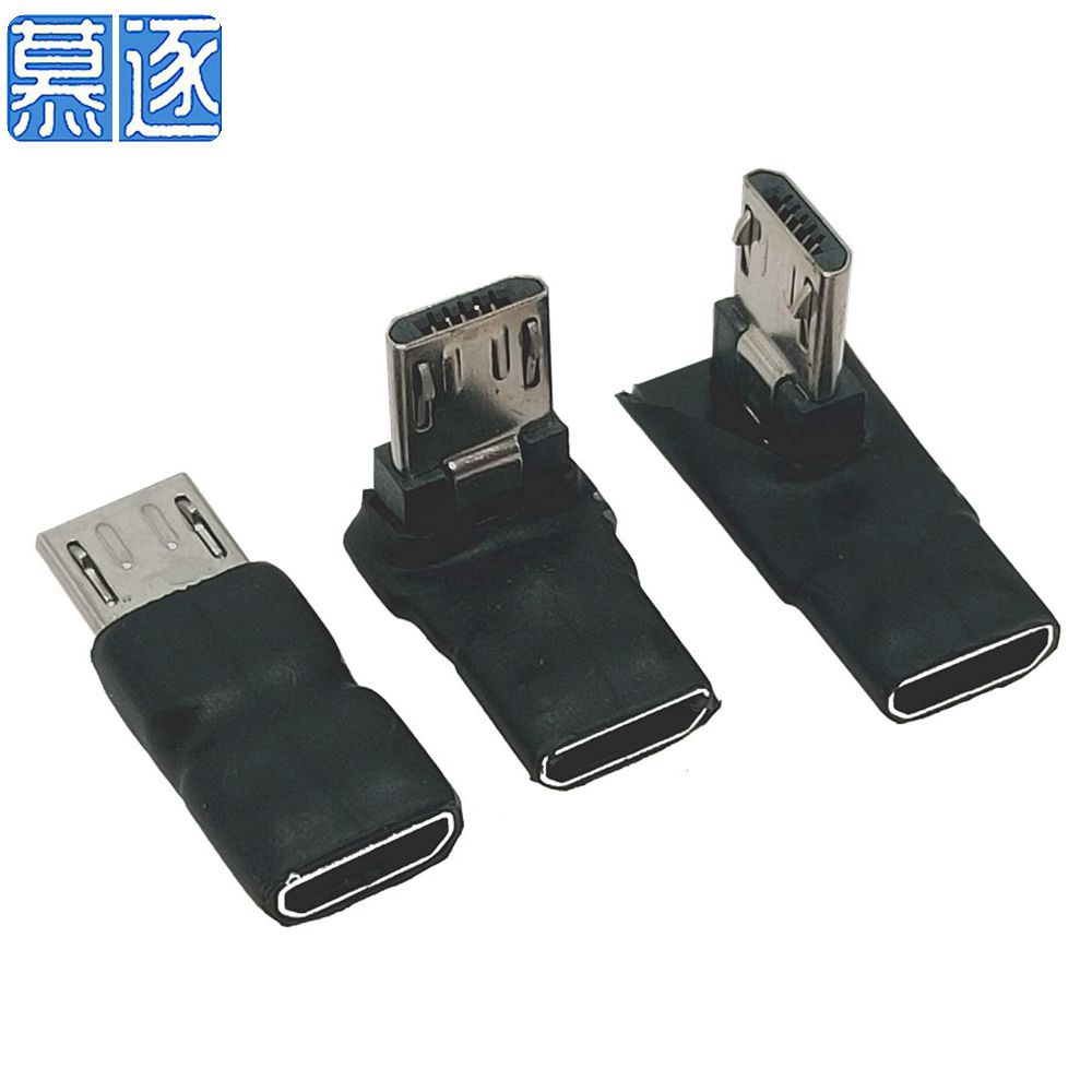 จัดส่งในวันเดียวกัน พอร์ตขนาดเล็ก MicroUSB ซ้าย ขวา ข้อศอก 90 องศา ตัวผู้ เป็นตัวเมีย สําหรับ Android โทรศัพท์มือถือ แท็บเล็ต ชาร์จ สายต่อข้อมูล ห้าแกน