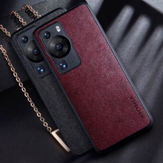 เคสโทรศัพท์มือถือหนัง PU สีพื้น สไตล์วินเทจ หรูหรา สําหรับ Huawei P60 Pro P60 5G P60 Pro