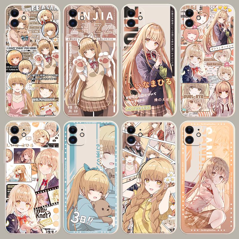 The Angel Next Door Spoils Me Rotten Shiina Mahiru phone case compatible with iPhone11 Apple 14promax Antique White Shell Two-Dimensional Anime สไตล์โบราณ สําหรับ เคสโทรศัพท์มือถือ