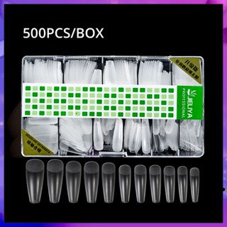 ¡¹ JIELIYA Scrub Nail Pieces 500 / Boxed Nail Art Patches No Mark Wearing Armor Free Carving Fake Nails Ultra-Thin Nail Art ซื้อทันทีเพิ่มลงในรถเข็น