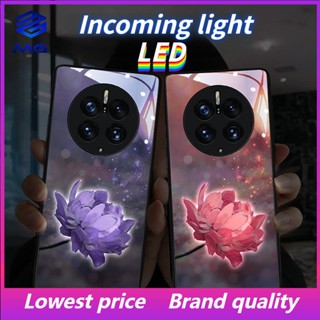 Mg เคสโทรศัพท์มือถือ LED ลายดอกไม้สีม่วง สําหรับ iPhone 14Promax 14plus 13Promax 12ProMax 7plus 8plus XR XS X XSMAX 11ProMax 11pro