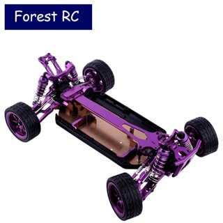 Forestrc Wltoys สีม่วง 124019 124017 ชุดอะไหล่กรอบโลหะ 1/12 พร้อมล้อ สําหรับรถบังคับ