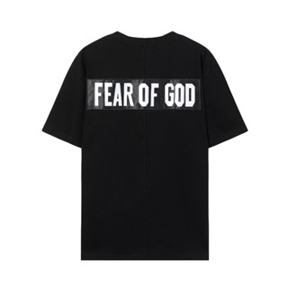 ✨✨ พร้อมส่ง ✨✨เสื้อยืดแขนสั้น ผ้าฝ้าย โอเวอร์ไซซ์ พิมพ์ลาย FOG FEAR OF GOD Season 5 Back Patch