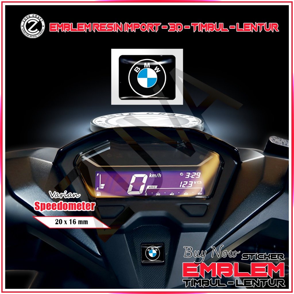 HONDA SPEEDOMETER EMBLEM BMW LOGO RAISED สติ๊กเกอร์อุปกรณ์เสริมรถจักรยานยนต์ SPEEDOMETER สติ๊กเกอร์