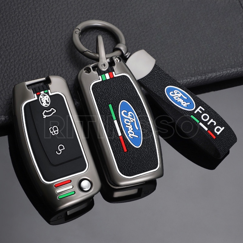 เคสรีโมตกุญแจรถยนต์ โลหะผสมสังกะสี สําหรับ Ford Fiesta Focus 2 Ecosport Kuga Escape Falcon B-Max C-Max Eco Sport Galaxy Protector