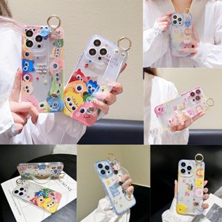 เคสโทรศัพท์มือถือ TPU นิ่ม แบบใส ป้องกันกล้อง ลายการ์ตูนมินนี่ มิกกี้เมาส์น่ารัก พร้อมสายคล้องข้อมือ สําหรับ Vivo X60 X80 X70 Pro Plus