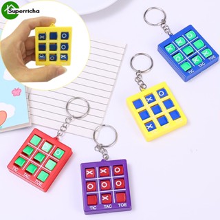 คลายเครียด เกม Tic-tac-toe พร้อมพวงกุญแจ / จี้กระเป๋า / ปริศนาคลายเครียด XO เกมหมุน พวงกุญแจหมากรุก / ของเล่นเด็กที่น่าสนใจ