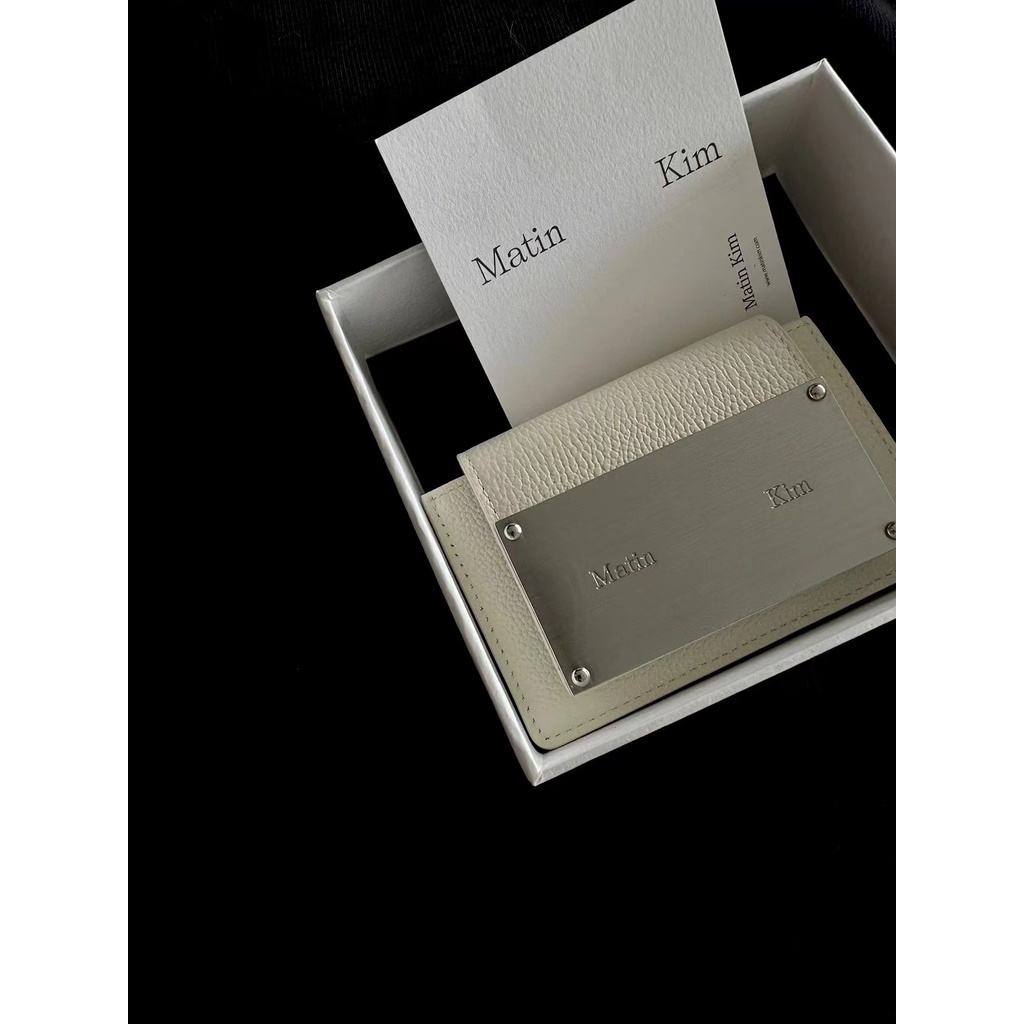 [พร้อมส่ง] Matinkim กระเป๋าใส่บัตร หนังวัว ขนาดเล็ก สไตล์เกาหลี อิตาลี สําหรับผู้ชาย และผู้หญิง 2023