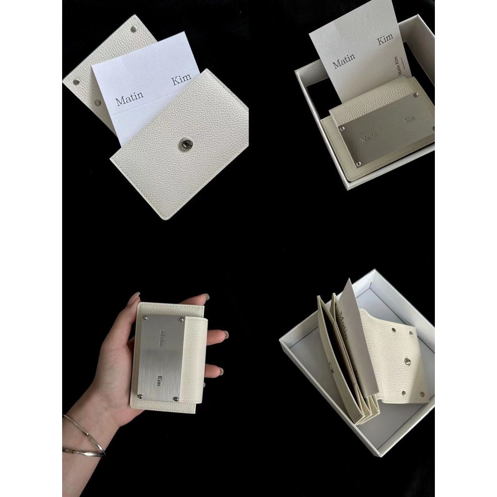 [พร้อมส่ง] Matinkim กระเป๋าใส่บัตร หนังวัว ขนาดเล็ก สไตล์เกาหลี อิตาลี สําหรับผู้ชาย และผู้หญิง 2023