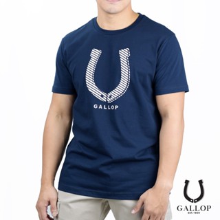 GALLOP : เสื้อยืดคอกลมพิมพ์ลาย BASIC -T-SHIRT (Round-necked) GT9051 ราคา 790.-