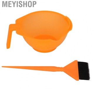 Meyishop Hair Coloring Bowl Brush  Lightweight PP Hair Dyeing Comb Bowl Set Odorless  for Salon