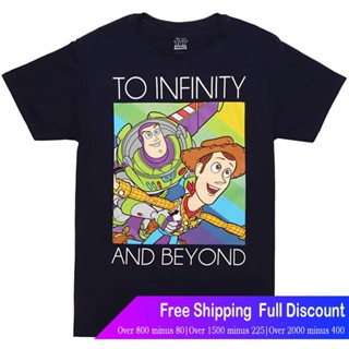 ดิสนีย์เสือยืดผู้ชาย เสื้อบอดี้โ Fifth Sun Mens Disney Pixar Toy Story Infinity T-Shirt Disney Mens