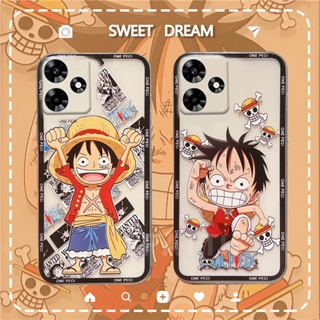 ใหม่ เคสโทรศัพท์มือถือแบบนิ่ม ใส กันรอยเลนส์กล้อง ลายการ์ตูนลูฟี่น่ารัก แฟชั่น สําหรับ Realme C53 2023 REALMEC53