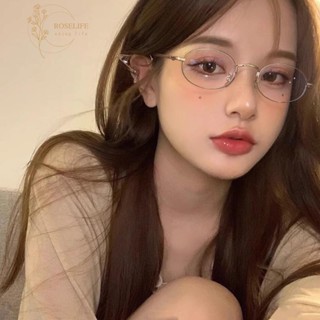 Roselife แว่นตากันแดด กรอบโลหะ ทรงวงรี ป้องกันรังสียูวี ป้อง…
