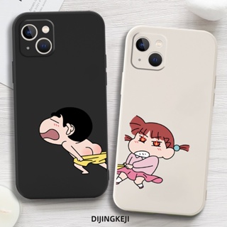 เคสโทรศัพท์มือถือ ซิลิโคน ลายการ์ตูนชินจังน่ารัก สําหรับ Iphone 13 12 xr xs 7plus 14promax 11