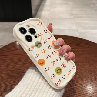 เคสมือถือ แบบนิ่ม ลายการ์ตูนหน้ายิ้ม กันกระแทก สําหรับ OPPO Reno8T Reno8 Reno7pro reno6 7z Reno5 Reno17 A53 A9 2020 4Z 5G F11 A31 A3S A78 A77