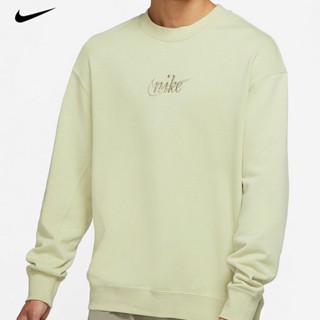 Nike เสื้อกันหนาวลําลอง คอกลม ปักลายโลโก้ สําหรับผู้ชาย DR7836