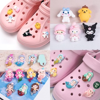 Croc Jibz Pins ตุ๊กตาน่ารัก 2.5D DIY รองเท้า จี้ กระดุม รวมกัน