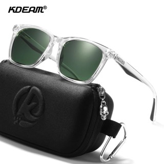 KDEAM แว่นตากันแดด Polarized TR90 กรอบสเตนเลส ทรงสี่เหลี่ยม สําหรับผู้ชาย