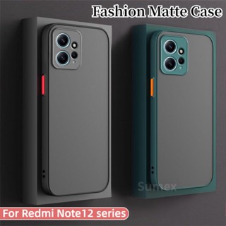 เคสโทรศัพท์มือถือ ซิลิโคนใส ผิวด้าน กันกระแทก แฟชั่น สําหรับ Xiaomi Redmi Note 12 Pro + Plus Note12 Not 12 11 11S 10 10S 4G 5G