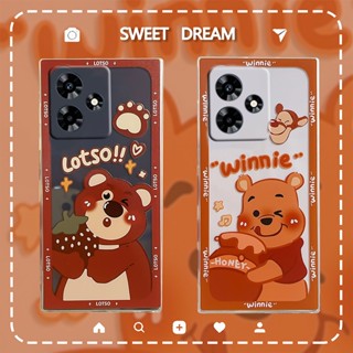 ใหม่ พร้อมส่ง เคสป้องกันโทรศัพท์มือถือ TPU แบบนิ่ม ลายการ์ตูนหมีสตรอเบอร์รี่ สําหรับ Realme C53 C55 NFC REALMEC53