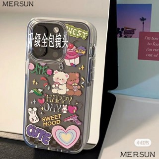 ✅เคสโทรศัพท์มือถือแบบนิ่ม ใส กันกระแทก ลายหมี Dim Sum 1213 xr 8p11xsmax 14promax IMTW