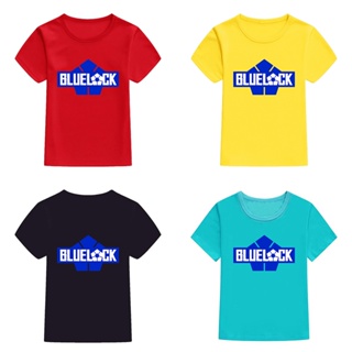 เสื้อยืดแขนสั้นลําลอง ทรงหลวม พิมพ์ลายโลโก้ฟุตบอล Mingyuan Blue Lock สําหรับผู้ชาย และผู้หญิง