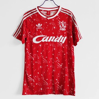 เสื้อกีฬาแขนสั้น ลายทีมชาติฟุตบอล Liverpool 1989 91 Liverpool ชุดเหย้า แห้งเร็ว ไซซ์ S-XXL AAA