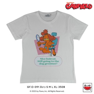 แตงโม (SUIKA) - เสื้อยืดคอกลมแขนสั้น การ์ฟิล์ด ลายGARFIELD GF.O-091