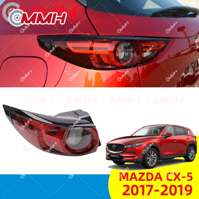 Mazda cx-5 Cx5 cx 5 LED (2017-2019) ไฟท้าย เสื้อ​ไฟท้าย ไฟท้าย​แต่ง ไฟท้ายไฟเบรค​ ไฟเลี้ยว Taillamp Taillight ไฟท้าย​ พร้อมทับทิม ไฟท้ายกันชนหลังสําหรับ​ ทับทิมในฝาท้ายไฟท้าย