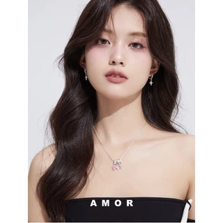 Love Diamond Starlight Pendant choker Necklace ดีไซน์นิชหญิง