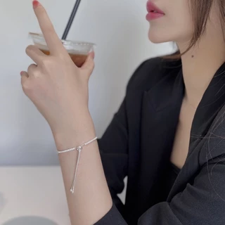 แฟชั่น Simple Rhinestone สร้อยข้อมือปรับ Rose Gold/Silver Charm กําไลข้อมือผู้หญิงเครื่องประดับของขวัญ