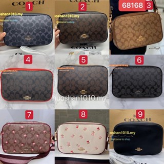 COACH 68168 68167 c3239 c2835 39856 jes กระเป๋าสะพายไหล่ผู้หญิง/กระเป๋ากล้อง/กระเป๋าหนังแท้แฟชั่นผู้หญิง/ซิปคู่