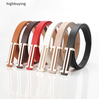 [highbuying] ใหม่ เข็มขัดหนังแฟชั่น หัวเข็มขัดโลหะ สําหรับผู้หญิง มีสินค้า