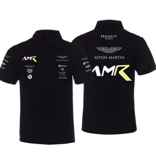 เสื้อโปโลแขนสั้น แบบแห้งเร็ว ลาย F1 Racing Aston Martin Merch สําหรับผู้ชาย