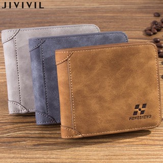 JIVIVIL·สาวกระเป๋าเงินสั้นยุโรป และอเมริกันย้อนยุคสบาย ๆ ข้ามสไตล์ลำลองขัดหนัง