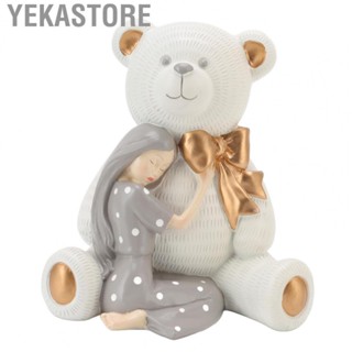 Yekastore Girl  Ornament Simple White And Gray Office Ornament