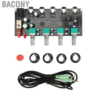 Bacony Multi Input  Mixer  4 Way Stereo  Mixer Board DIY 4 In 1 Out Modern Design  for Drum Kits for Small Stage Setups