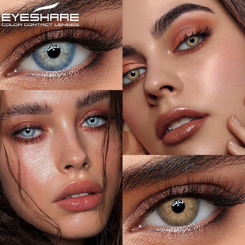 [จัดส่งจากประเทศไทย]  Eyeshare คอนแทคเลนส์ สีน้ําตาลธรรมชาติ สีเทา สีเขียว สําหรับดวงตา 1 คู่
