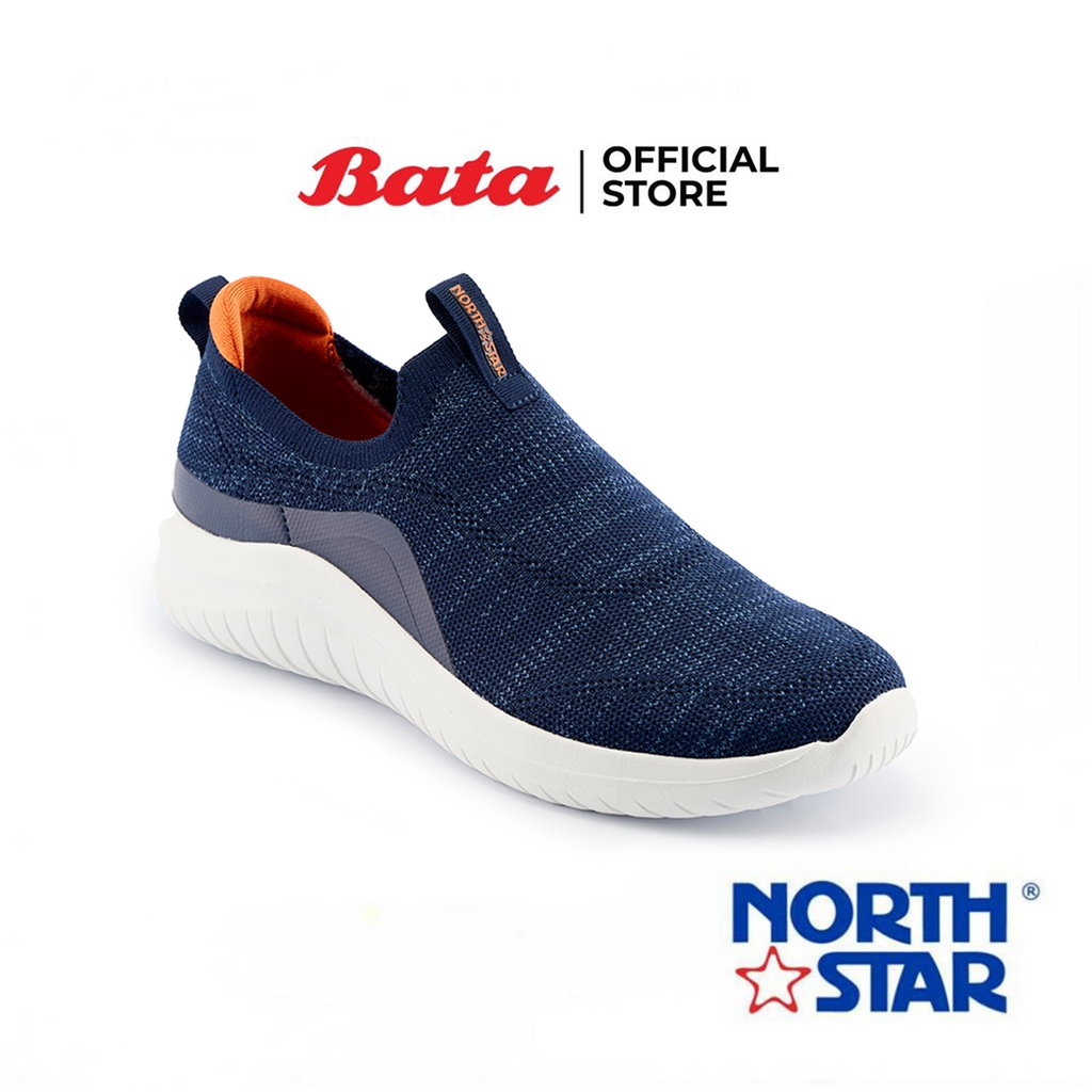 Bata บาจา NORTH STAR รองเท้าผ้าใบ ใส่ลำลอง แบบสวม กระชับ สวมใส่ง่าย สำหรับผู้ชาย สีดำ 8596607 สีกรมท่า 8599607