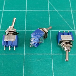 สวิทช์ โยก สลับ Miniature Toggle Switch 3 ขา 3P 6A 125V MTS-102 MTS-103 #MTS 3P (1 ตัว)