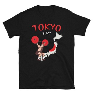 ขายดี 2023 ขายดี ขายดี แฟชั่น! เสื้อยืด ผ้าฝ้าย พิมพ์ลาย Tokyo 2023 Olympic ยกน้ําหนัก สําหรับผู้ชาย 186870