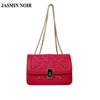 Jasmin NOIR กระเป๋าสะพายไหล่ หนัง PU แต่งสายโซ่ ขนาดเล็ก สําหรับผู้หญิง