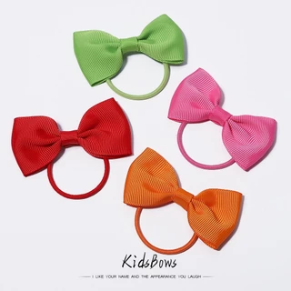 ริบบิ้นโบว์ ขนาดเล็ก พร้อมยางรัดผม แบบยืดหยุ่น สีแคนดี้ สําหรับเด็กผู้หญิง จํานวน 1 ชิ้น