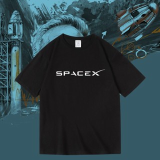 เสื้อ musk spacex ใส่ได้ทั้งชายหญิง แขนสั้นคอกลม เสื้อยืดสตรีท สกรีนลายสวยงาม เสื้อยืด cotton เสื้อผ้าแฟชั่น พร้อมส่ง